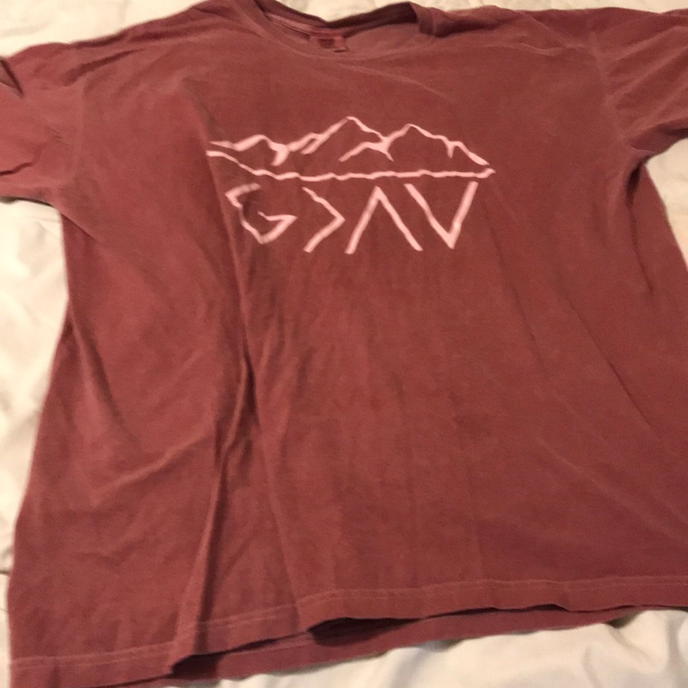 🌸God is greater maroon and pink comfort colors